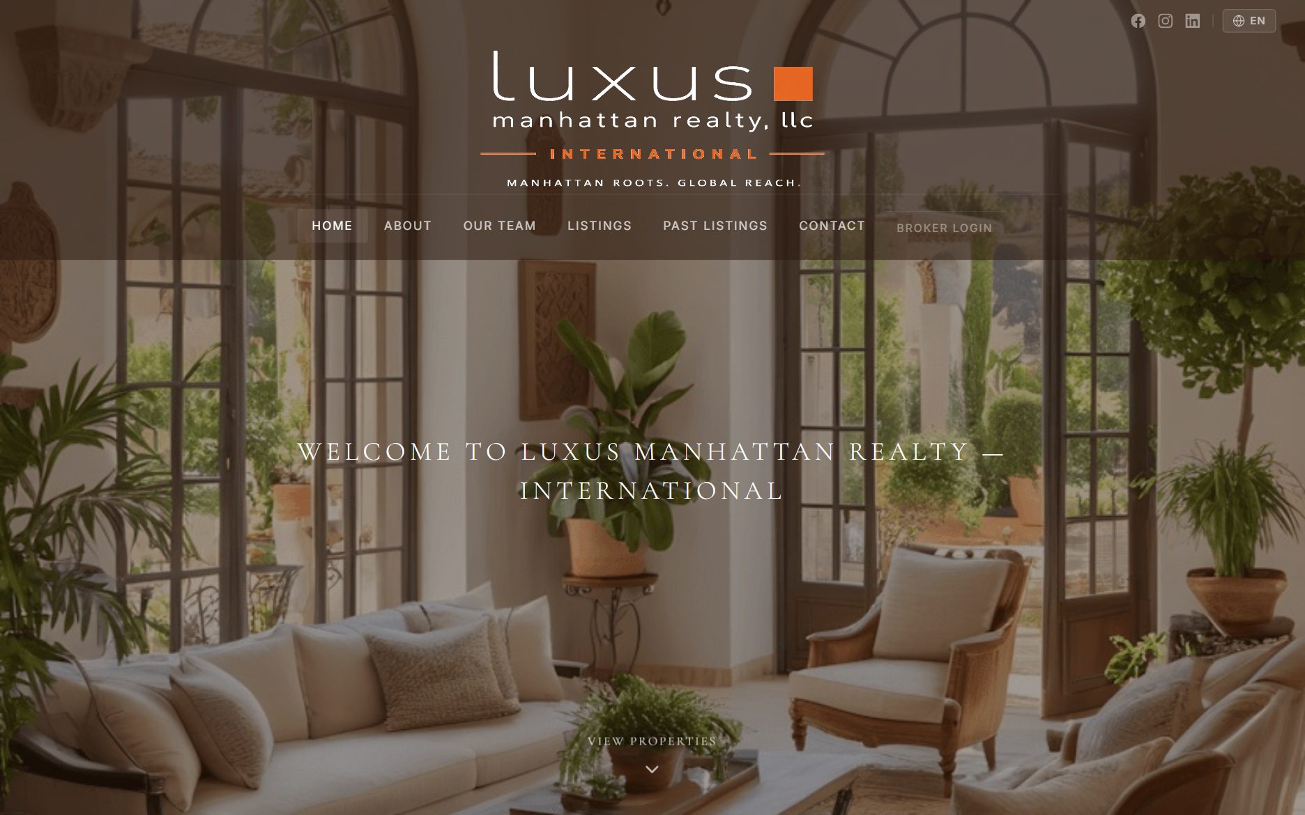 Luxus International Realty homepage